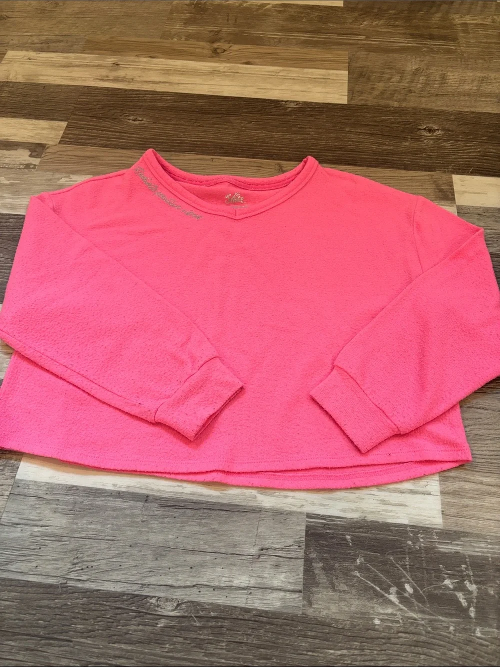 Justice Girls 3-Piece Outfit Bundle – Pink Long Sleeve, Tie-Dye Blouse & shorts